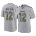 Silnrao LA.Rams #12 Puka Nacua Player Gray Atmosphere Fashion Game Stitched Jerseys
