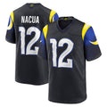 Silnrao LA.Rams #12 Puka Nacua Player Midnight Blue Rivalries Collection Game Stitched Jerseys