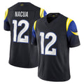 Silnrao LA.Rams #12 Puka Nacua Player Midnight Blue Rivalries Collection Vapor Limited Stitched Jerseys