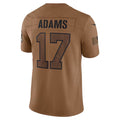 Silnrao LA.Rams #17 Davante Adams Player Brown Salute To Service Limited Stitched Jerseys