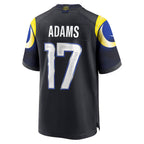 Silnrao LA.Rams #17 Davante Adams Player Midnight Blue Rivalries Collection Game Stitched Jerseys