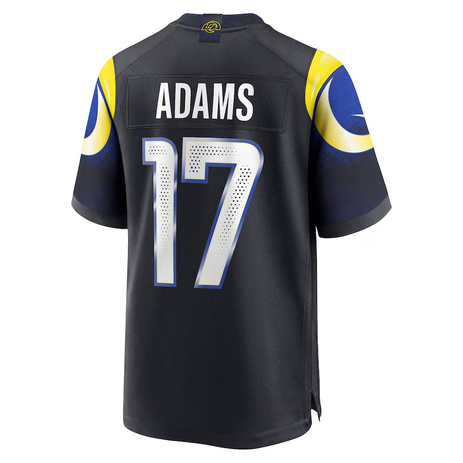 Silnrao LA.Rams #17 Davante Adams Player Midnight Blue Rivalries Collection Game Stitched Jerseys