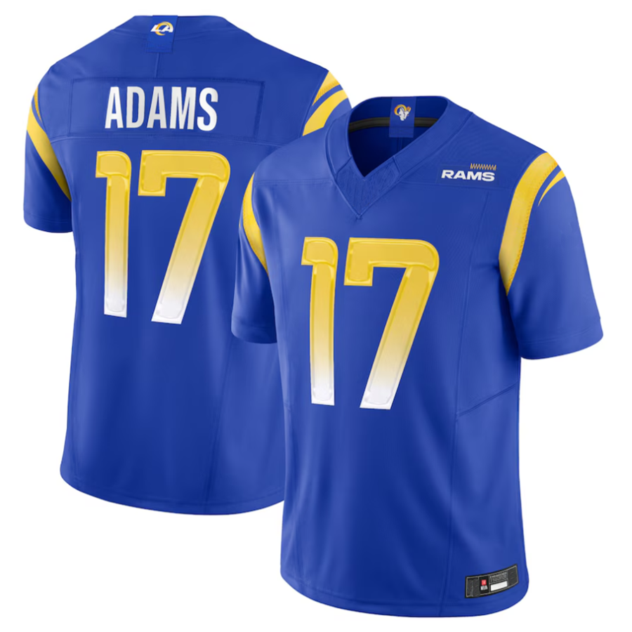 Silnrao LA.Rams #17 Davante Adams Player Royal Vapor F.U.S.E. Limited Stitched Jerseys