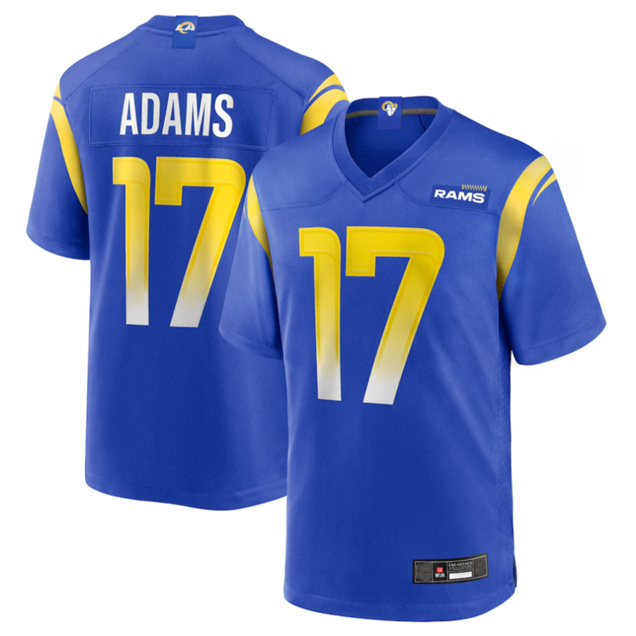 Silnrao LA.Rams #17 Davante Adams Royal Game Player Stitched Jerseys