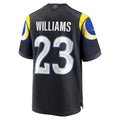 Silnrao LA.Rams #23 Kyren Williams Player Midnight Blue Rivalries Collection Game Stitched Jerseys