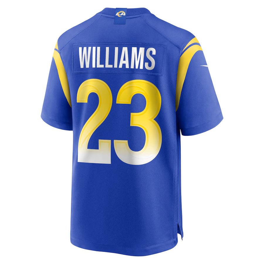 Silnrao LA.Rams #23 Kyren Williams Player Royal Home Game Stitched Jerseys