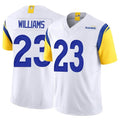 Silnrao LA.Rams #23 Kyren Williams Player White Limited Vapor F.U.S.E. Stitched Jerseys