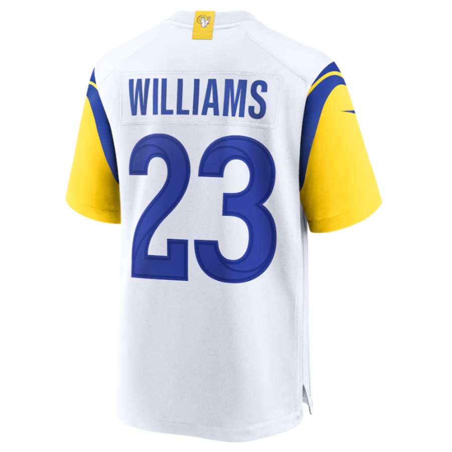 Silnrao LA.Rams #23 Kyren Williams White Game Jersey American Stitched Jerseys