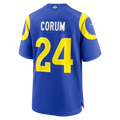 Silnrao LA.Rams #24 Blake Corum Royal Game Stitched Jerseys