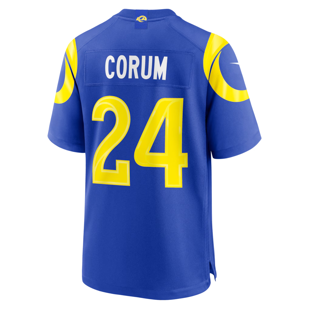 Silnrao LA.Rams #24 Blake Corum Royal Game Stitched Jerseys