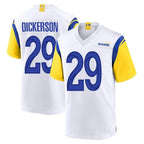 Silnrao LA.Rams #29 Eric Dickerson Player White Home Game Stitched Jerseys