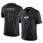 Silnrao LA.Rams #8 Jared Verse Player Black RFLCTV Limited Stitched Jerseys