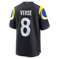 Silnrao LA.Rams #8 Jared Verse Player Midnight Blue Rivalries Collection Game Stitched Jerseys