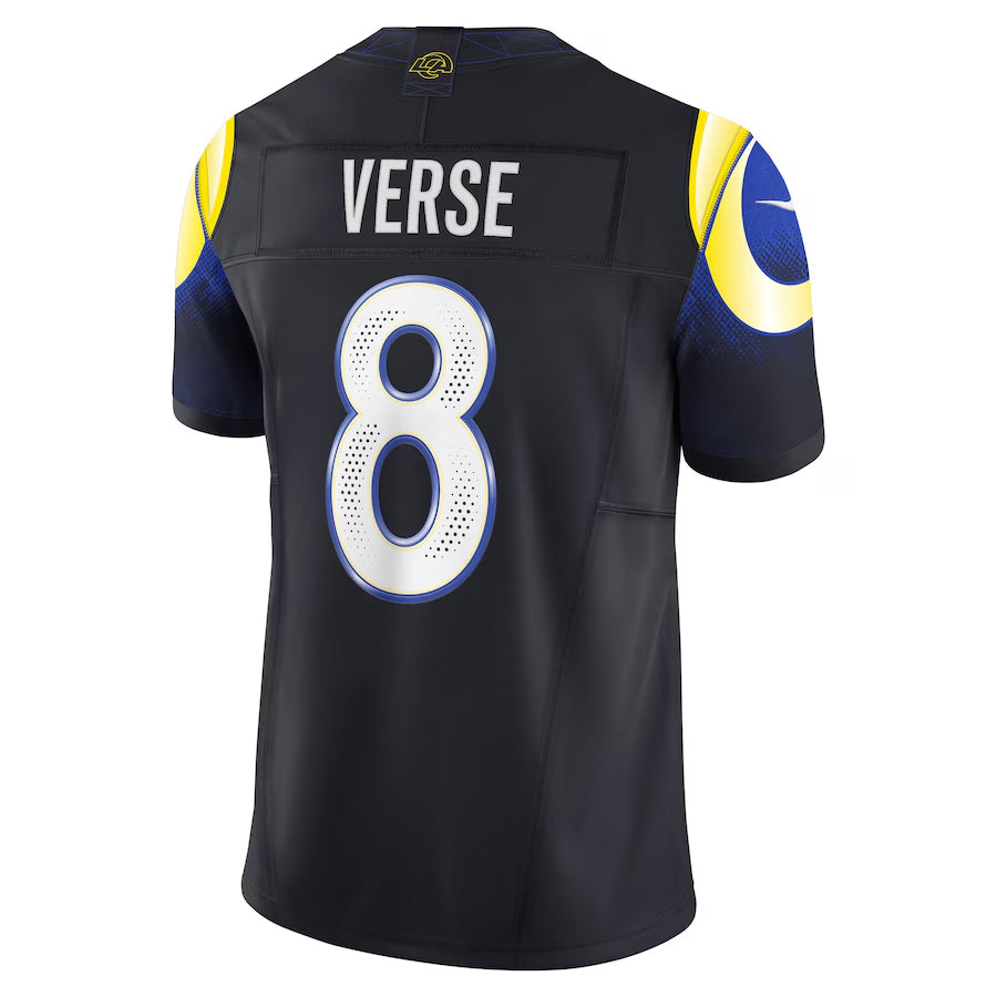 Silnrao LA.Rams #8 Jared Verse Player Midnight Blue Rivalries Collection Vapor Limited Stitched Jerseys