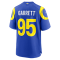 Silnrao LA.Rams #95 Myles Garrett Royal Game Stitched Jerseys