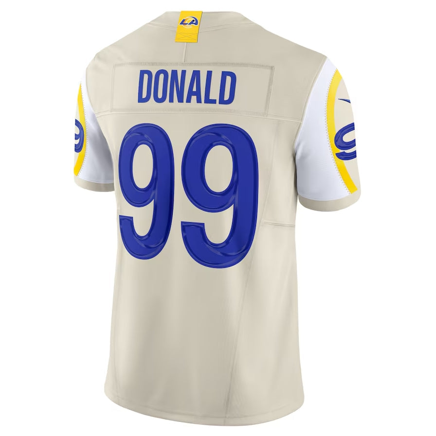 Silnrao LA.Rams #99 Aaron Donald Alternate Vapor F.U.S.E. Limited Jersey - Bone Stitched Jerseys