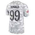 Silnrao LA.Rams #99 Aaron Donald Arctic Camo 2024 Salute to Service Retired Player Limited Jersey Stitched Jerseys