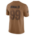Silnrao LA.Rams #99 Aaron Donald Brown Salute To Service Limited Jersey Stitched Jerseys