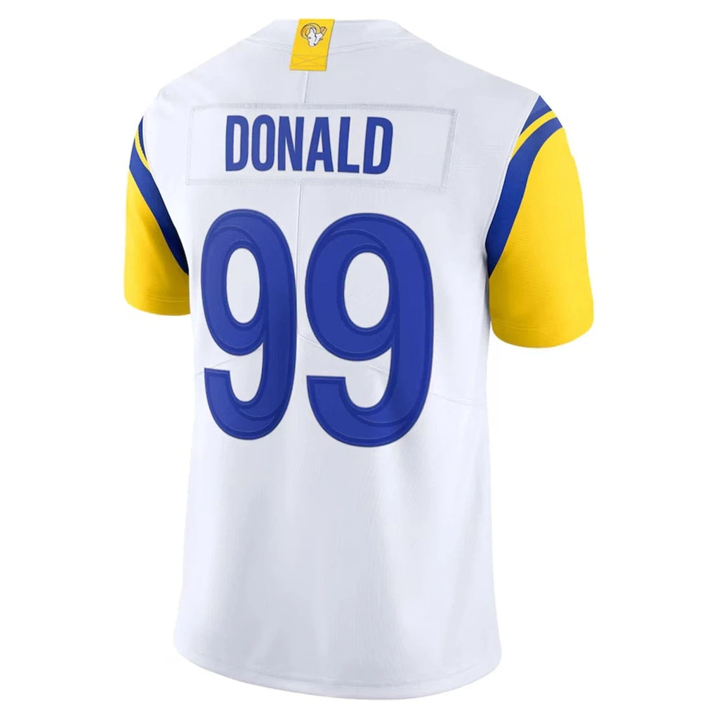 Silnrao LA.Rams #99 Aaron Donald White Vapor F.U.S.E. Limited Jersey Stitched Jerseys