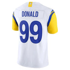 Silnrao LA.Rams #99 Aaron Donald White Vapor F.U.S.E. Limited Jersey Stitched Jerseys