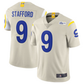 Silnrao LA.Rams #9 Matthew Stafford Bone Vapor Limited Jersey American Stitched Jerseys