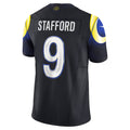 Silnrao LA.Rams #9 Matthew Stafford Player Midnight Blue Rivalries Collection Vapor Limited Stitched Jerseys