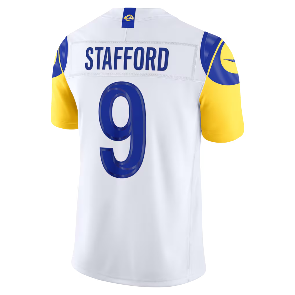 Silnrao LA.Rams #9 Matthew Stafford White Vapor F.U.S.E. Stitched Limited Jerseys