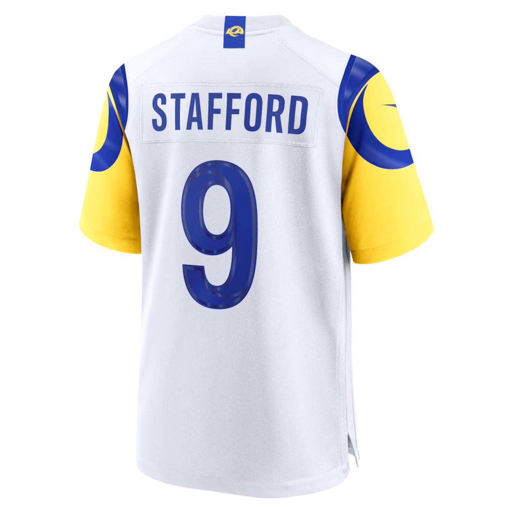 Silnrao LA.Rams #9 Matthew Stafford White White Game Player Stitched Jerseys