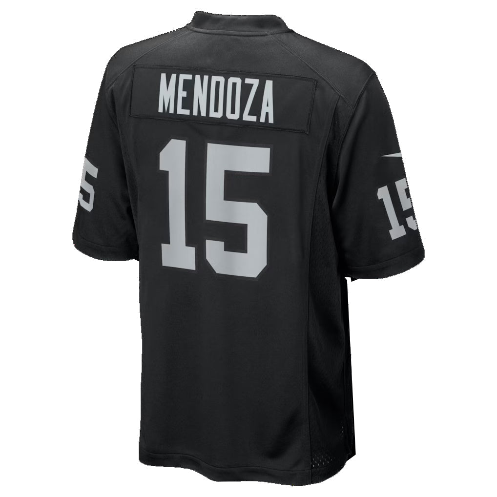 Silnrao LV.Raiders #15 Fernando Mendoza Black 2026 Draft First Round Pick No. 1 Team Game Stitched Jerseys