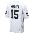 Silnrao LV.Raiders #15 Fernando Mendoza White Game Player Stitched Jerseys
