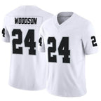 Silnrao LV.Raiders #24 Charles Woodson Player White Vapor F.U.S.E Limited Stitched Jerseys