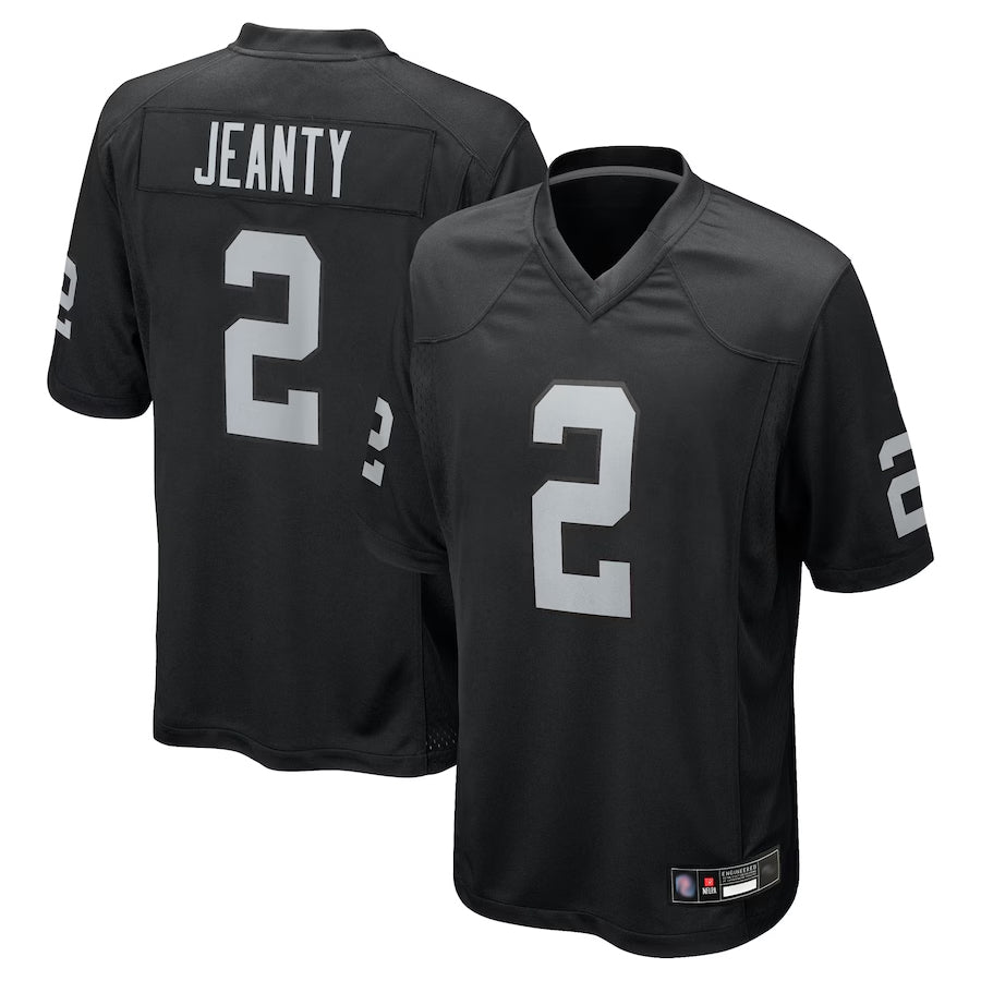 Silnrao LV.Raiders #2 Ashton Jeanty Player Black Game Stitched Jerseys