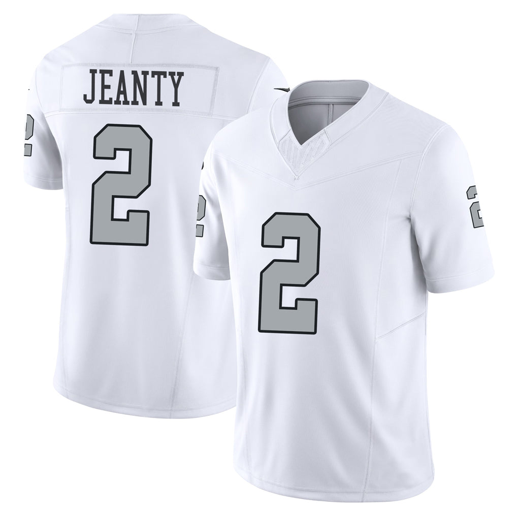 Silnrao LV.Raiders #2 Ashton Jeanty Player White Alternate Vapor F.U.S.E Limited Stitched Jerseys