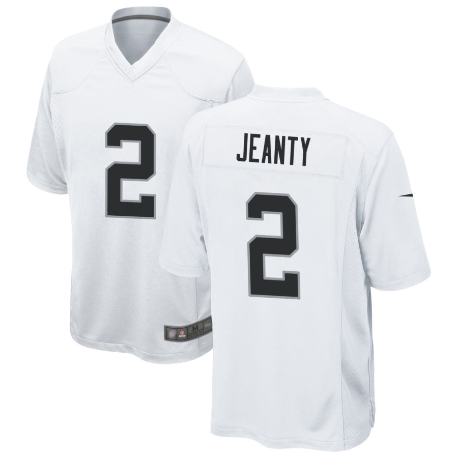 Silnrao LV.Raiders #2 Ashton Jeanty Player White Game Stitched Jerseys