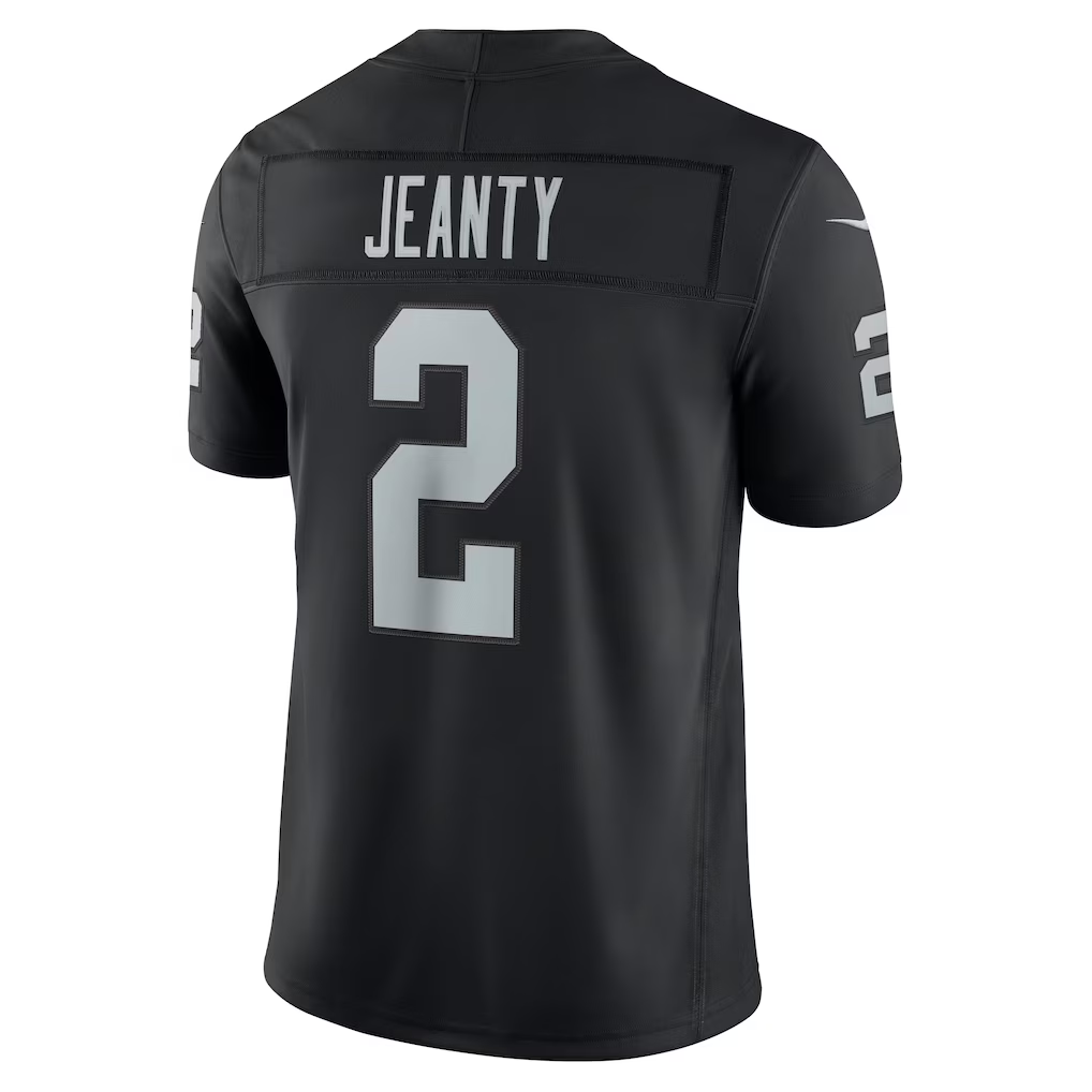 Silnrao LV.Raiders #2 Ashton Jeanty  Black Team Vapor F.U.S.E. Stitched Limited Jerseys
