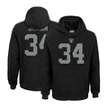 Silnrao LV.Raiders #34 Bo Jackson Player Black Salute to Service Hoodies Stitched Jerseys