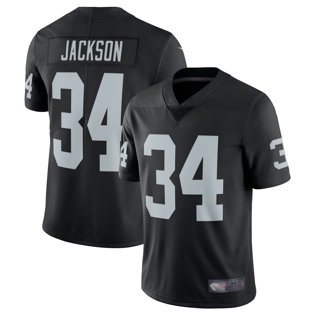 Silnrao LV.Raiders #34 Bo Jackson Player Black Vapor Limited Stitched Jerseys