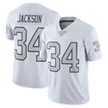 Silnrao LV.Raiders #34 Bo Jackson Player White Alternate Vapor F.U.S.E Limited Stitched Jerseys