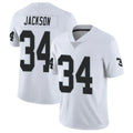 Silnrao LV.Raiders #34 Bo Jackson Player White Vapor Limited Stitched Jerseys