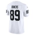 Silnrao LV.Raiders #89 Brock Bowers White Vapor F.U.S.E. Limited Stitched Jerseys