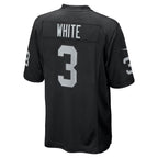 Silnrao LV.Raiders #3 Zamir White Black Team Game Stitched Jerseys