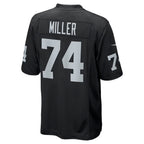 Silnrao LV.Raiders #74 Kolton Miller Black Game Stitched Jerseys
