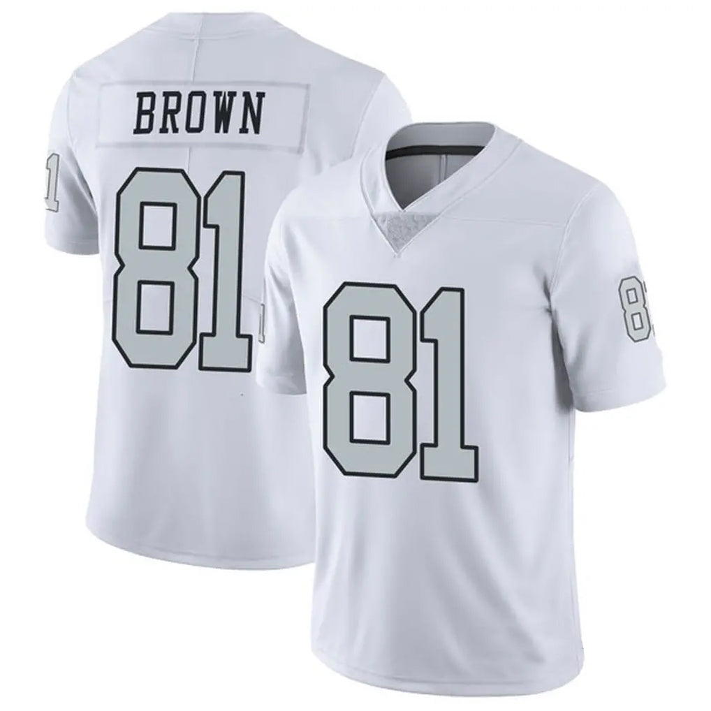 Silnrao LV.Raiders #81 Tim Brown Player White Alternate Vapor Limited Stitched Jerseys