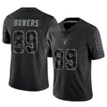 Silnrao LV.Raiders #89 Brock Bowers Player RFLCTV Limited Black Stitched Jerseys