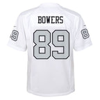 Silnrao LV.Raiders #89 Brock Bowers Player White Alternate Game Stitched Jerseys