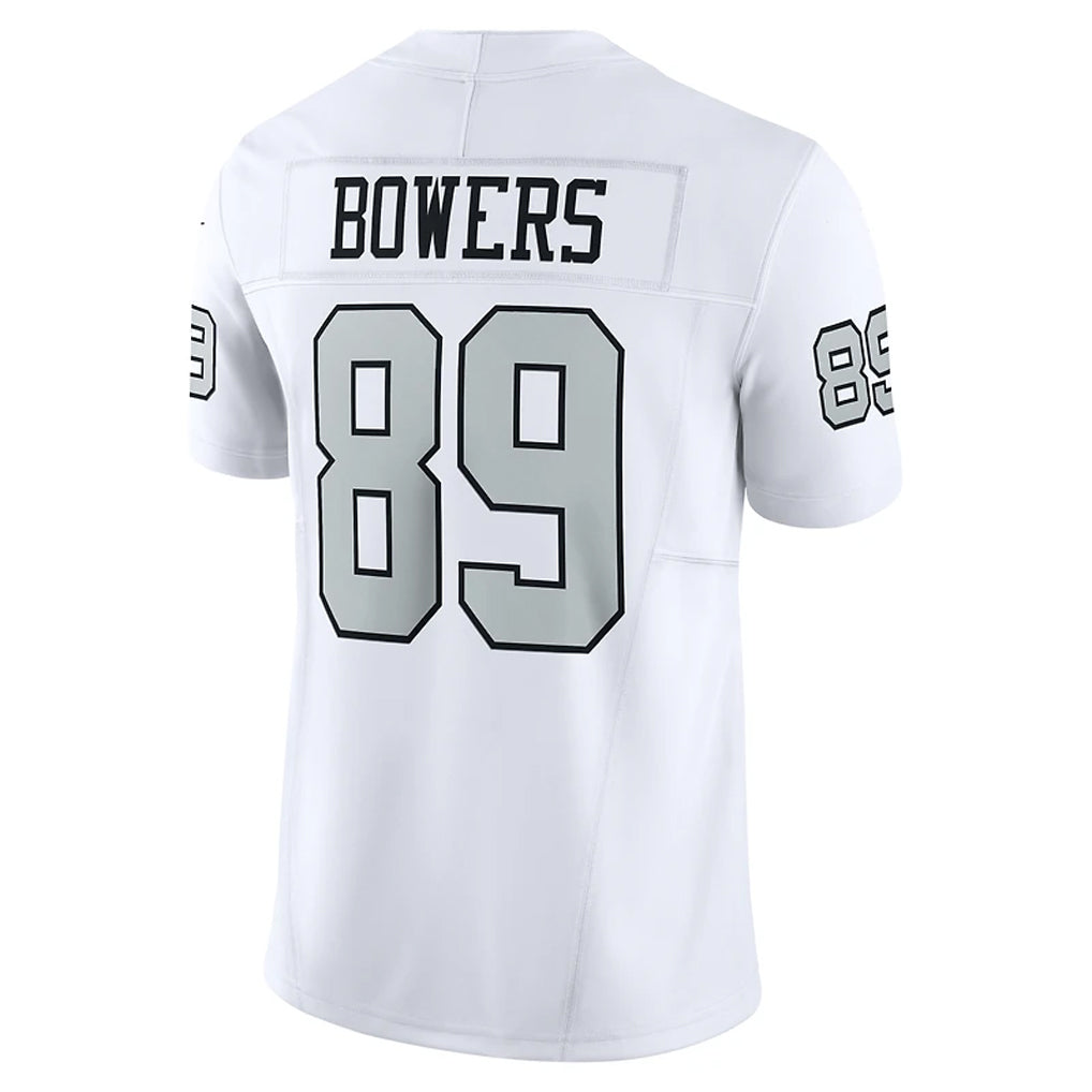 Silnrao LV.Raiders #89 Brock Bowers Player White Alternate Vapor F.U.S.E Limited Stitched Jerseys