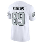 Silnrao LV.Raiders #89 Brock Bowers Player White Alternate Vapor F.U.S.E Limited Stitched Jerseys