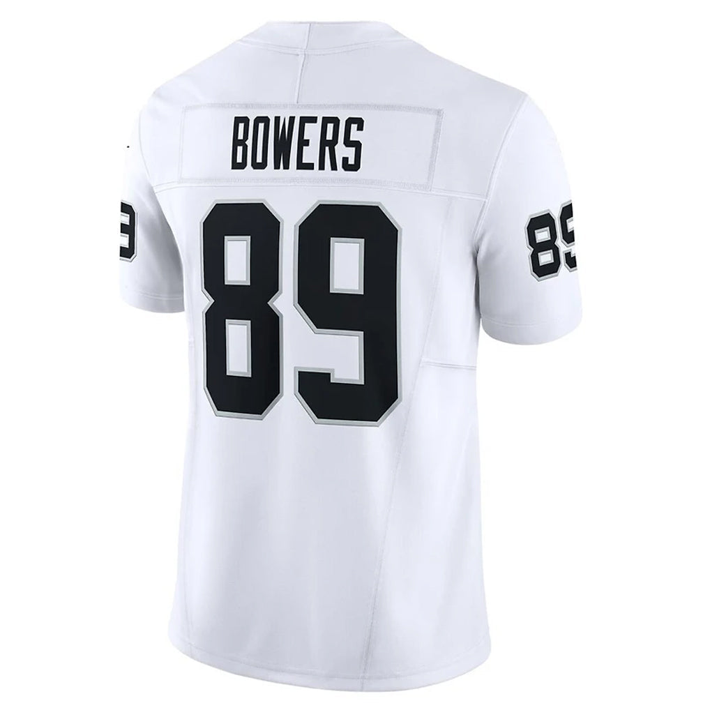 Silnrao LV.Raiders #89 Brock Bowers Player White Vapor F.U.S.E Limited Stitched Jerseys