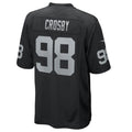 Silnrao LV.Raiders #98 Maxx Crosby Black Game Jersey American Stitched Jerseys