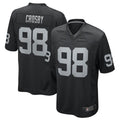 Silnrao LV.Raiders #98 Maxx Crosby Black Game Jersey American Stitched Jerseys